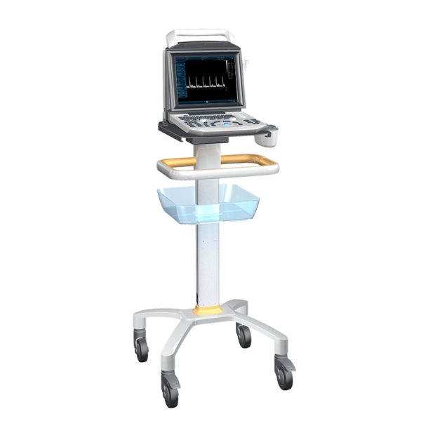 Carro de carro médico portátil de plástico para máquina de ultrasonido móvil con ruedas B.S.D.PU46-trolley