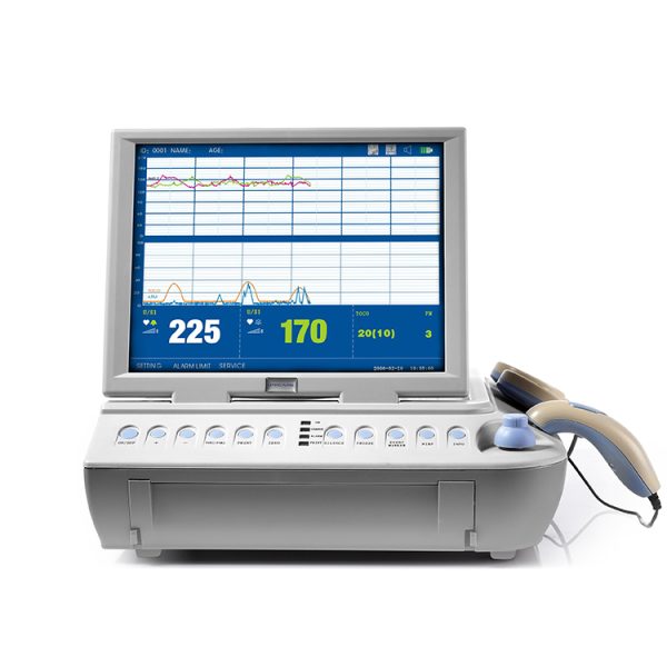 12.1 Pulgadas Pantalla Táctil Tft Impermeable Frecuencia Cardíaca Fetal Fhr/ Ua/ Fm Máquina de Diagnóstico Ctg Monitor Materno Fetal MSLDM002