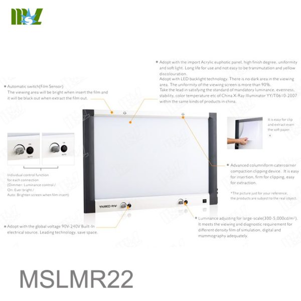 Caja de luz de rayos X de la marca Medsinglong B.S.D.MR22