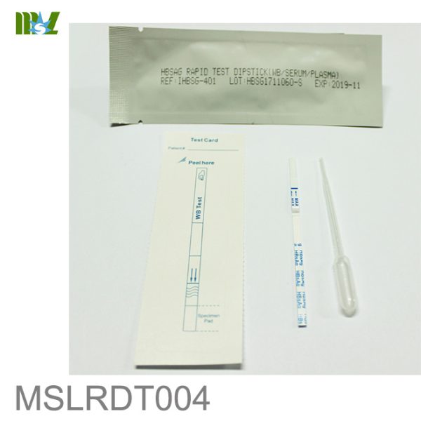 B.S.D.RDT004 Prueba Rápida de HBsAg en Formato de Tira para la Venta