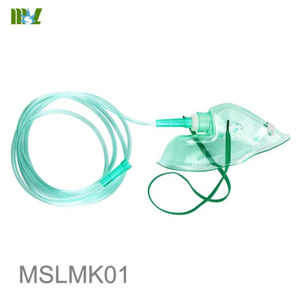 Tipos de mascarillas faciales de oxígeno médico desechables B.S.D.MK01