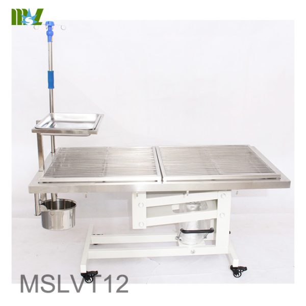 Especificaciones de la mesa de operaciones de hidráulica veterinaria B.S.D.VT12
