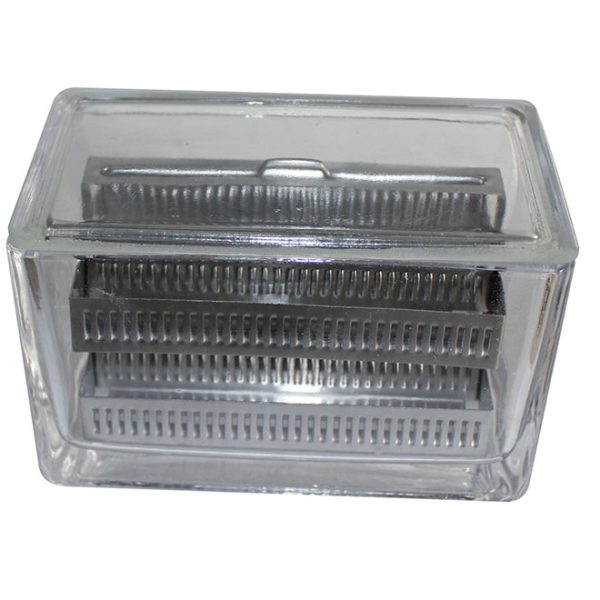 Estante de acero inoxidable para tinción de portaobjetos de microscopio B.S.D.SDT02