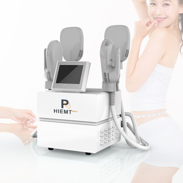 2022 Nueva Serie de Diseño Hiemt MAX3 con 4 Manijas Estimulador Muscular Ems Máquina Electromagnética Escultura Corporal Máquina de Adelgazamiento con Vacío