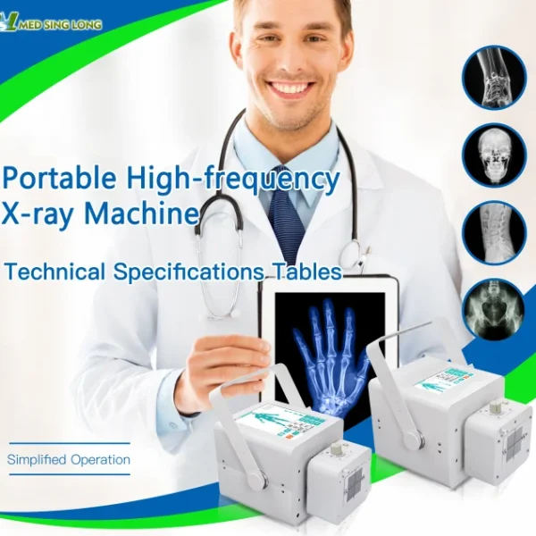 Sistema de rayos X DR de alta frecuencia portátil para hospital de 12.5 kW Precio de máquina de rayos X digital B.S.D.GX21