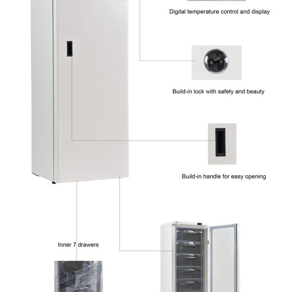 B.S.D.MBC16 BESTRAN Congelador vertical a -25 grados refrigerador médico