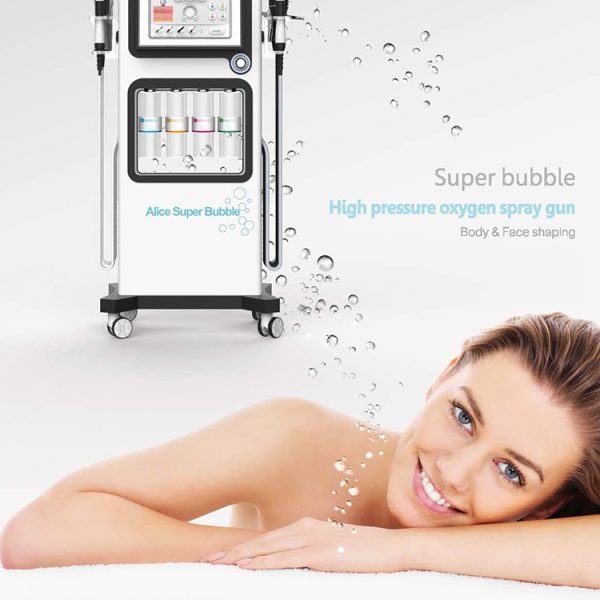 Nueva llegada Alice Bubble 8 en 1 Máquina de belleza facial de oxígeno de vacío removedor de puntos negros de cuidado de la piel profunda