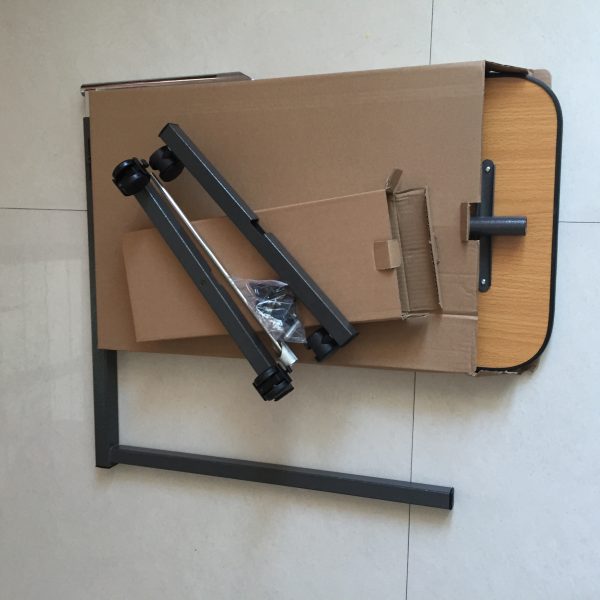 Mesa de cama móvil desmontable giratoria para hospital con mesa auxiliar para comer B.S.D.K323