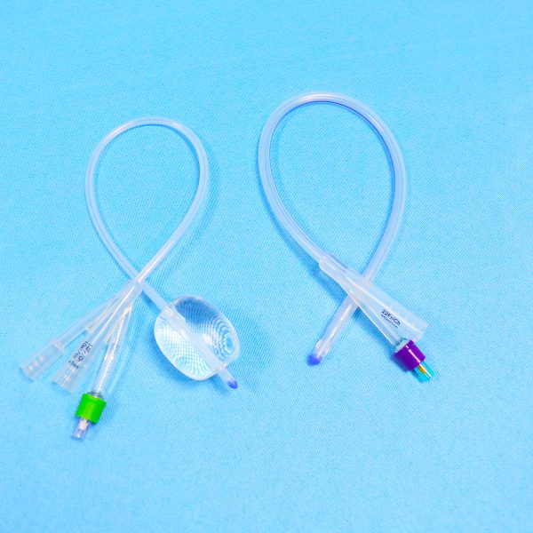 Fábrica Catéter urinario de triple lumen desechable de 100% silicona todo Catéter de Foley de silicona de 3 vías B.S.D.D184