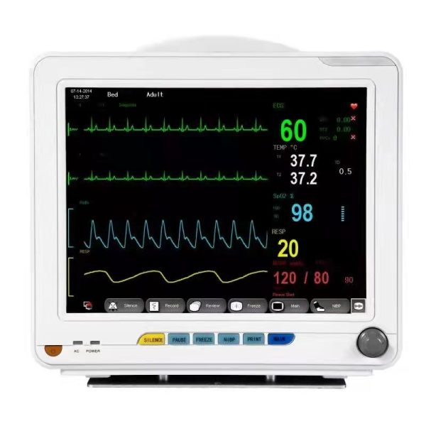 YR – Monitor portátil de signos vitales con pantalla táctil para UCI y CCU, 6 parámetros: ECG, SpO₂, NIBP, TEMP, RESP y ETCO₂