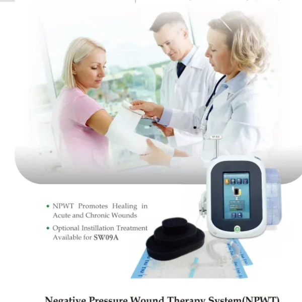 Cierre de heridas asistido por vacío portátil Dispositivo portátil de terapia de heridas de presión negativa NPWT VAC de heridas B.S.D.SW09
