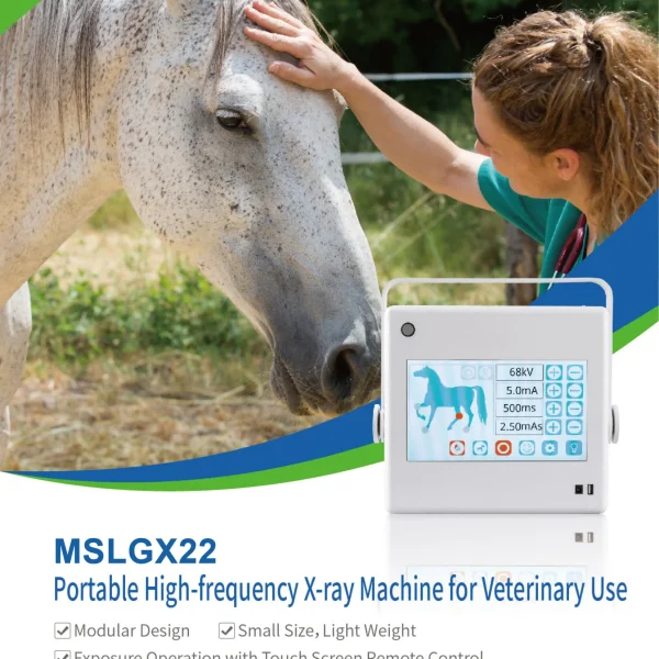 Máquina de rayos X portátil de alta calidad para animales Máquina de rayos X veterinaria con batería para uso veterinario fácil de usar B.S.D.GX22