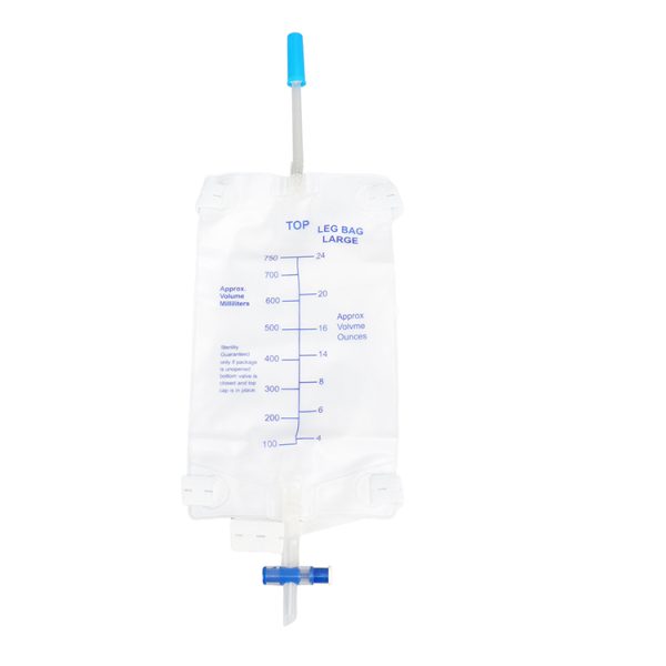Bolsa de orina de pierna desechable para viajes de 500 ml 750 ml para adultos hombres y mujeres MSLDM639 portátil médica