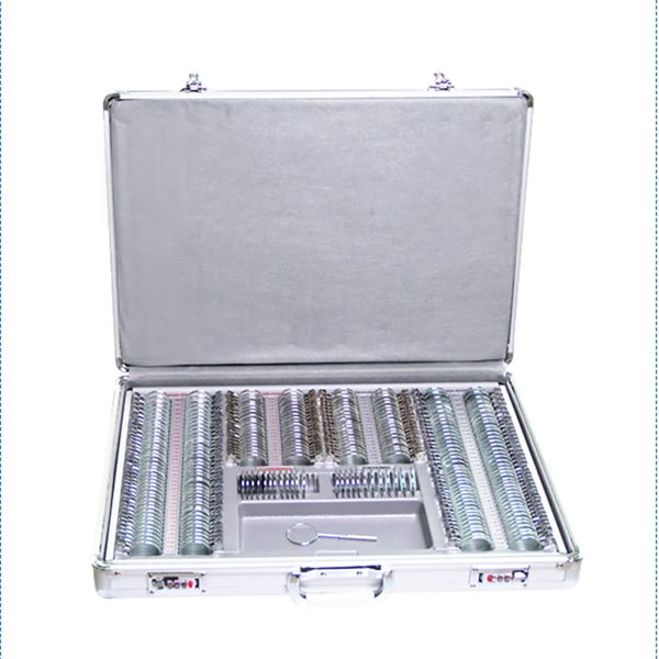 Caja de optometría Conjunto de lentes de prueba ópticas Fabricación profesional Instrumento oftálmico MSLYJ04