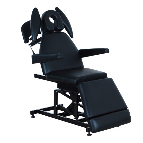 Cama de belleza eléctrica de masaje de rotación ajustable de grado médico de lujo grande negro MSLMB02