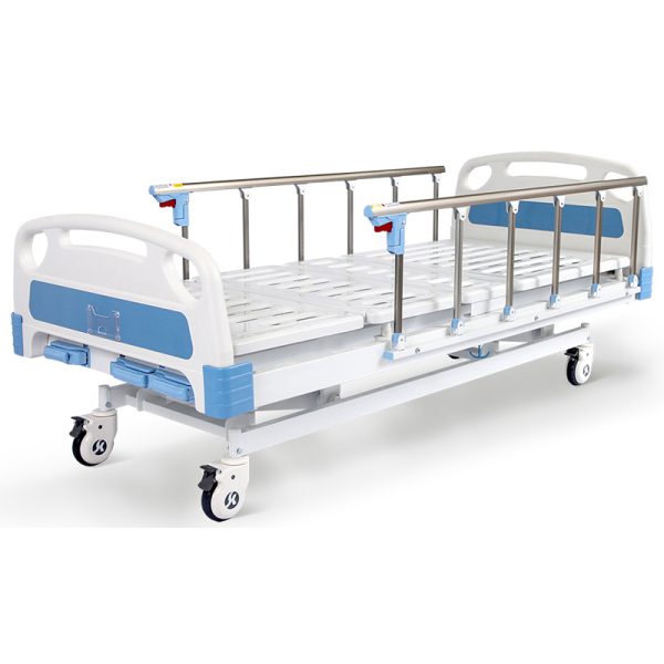 Cama de hospital de acero inoxidable de función única ajustable Equipo médico de UCI plegable manual Fabricantes MSLHWEIII05