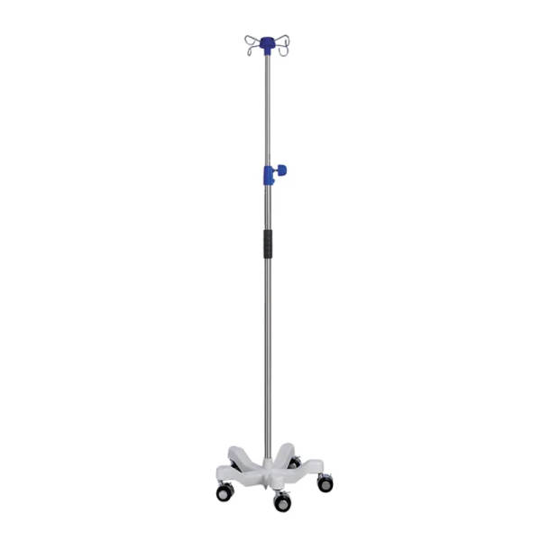 Cama de hospital médica de acero inoxidable con poste de suero montado en el techo MSLAT3