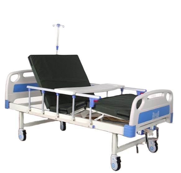 Cama de hospital manual de clínica para pacientes con 2 manivelas médicas para enfermos MSLGAL757