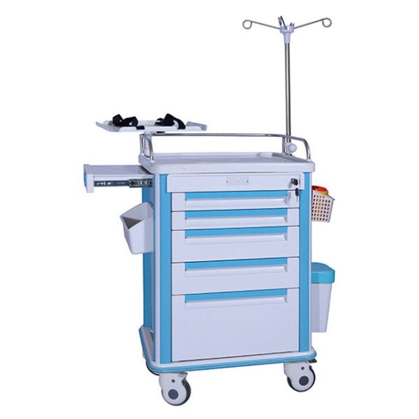 Carro de emergencia de alta gama MSLET009 / Carro de medicamentos / Carro de paro en venta