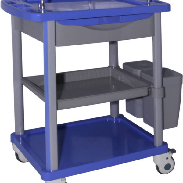 Carro de instrumentos de emergencia para pacientes de acero inoxidable médico en venta MSLK453