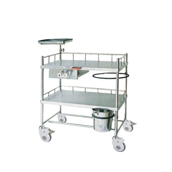 Carro de instrumentos de hospital, carrito de medicamentos con cajones, ruedas y cubo MSLYM49