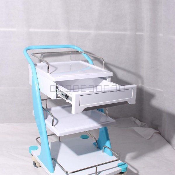 Carro de medicamentos de hospital ABS carro médico de emergencia con cajones MSLCAI46