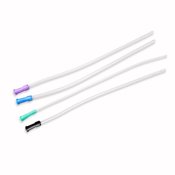 Catéter Foley/Nelaton desechable de PVC de un solo canal de seguridad de diferentes tamaños 6Fr-22Fr.