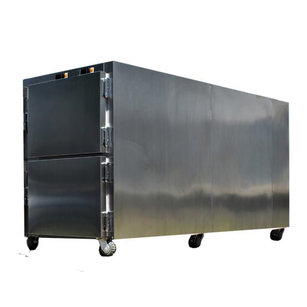 Dos congeladores mortuorios de dos cuerpos y refrigerador con marca CE-MSLMR02