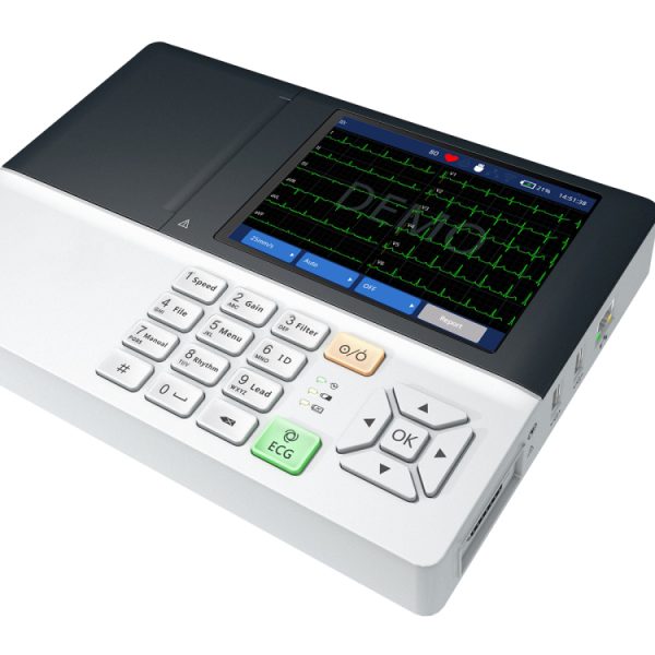 Electrocardiograma digital portátil plegable de 5,6 pulgadas con aspiración digital de 3 canales MSLEC41