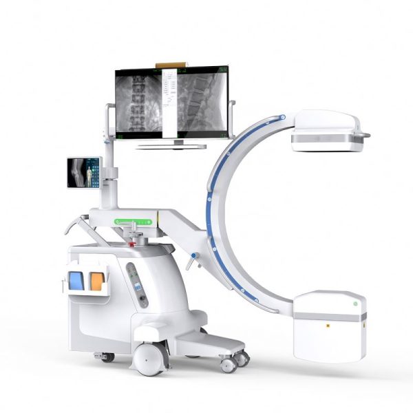 Equipo de fluoroscopia de rayos X con brazo en C y detector de panel móvil de rayos X digital portátil médico MSLCX15