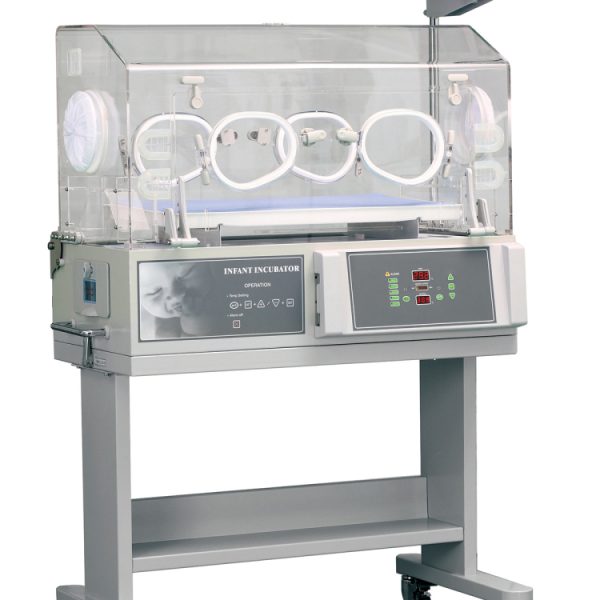 Equipo hospitalario incubadora de cuidados intensivos neonatales MSLBI30 con detección de temperatura cutánea y control servo.