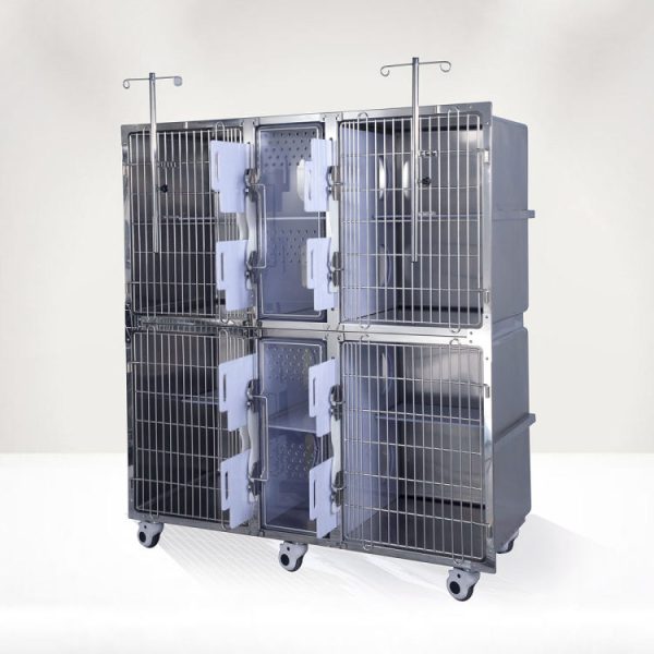 Equipo veterinario de alta calidad de acero inoxidable Jaula para gatos MSLDWL12