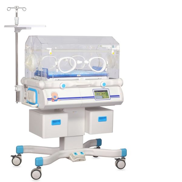 Incubadora de cuidados neonatales profesional para bebés recién nacidos con unidad de fototerapia LED, Calentador Radiante para Bebés MSLBI34.