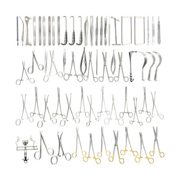 Juego básico de instrumentos quirúrgicos con estuche de aluminio MSLSN91