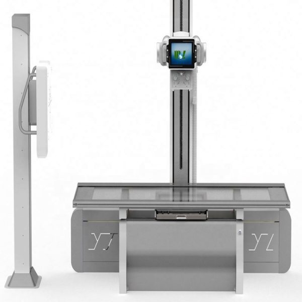 Máquina de rayos X MSLHX04 de alta calidad y económica de 630 mA con mesa y soporte bucky, DR digital