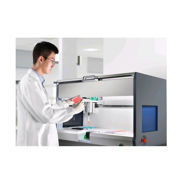 Máquina de sistema de procesamiento de muestras completamente automatizado para máquina de PCR, prueba de ELISA de placa, detección de grupo sanguíneo MSLBBN1107