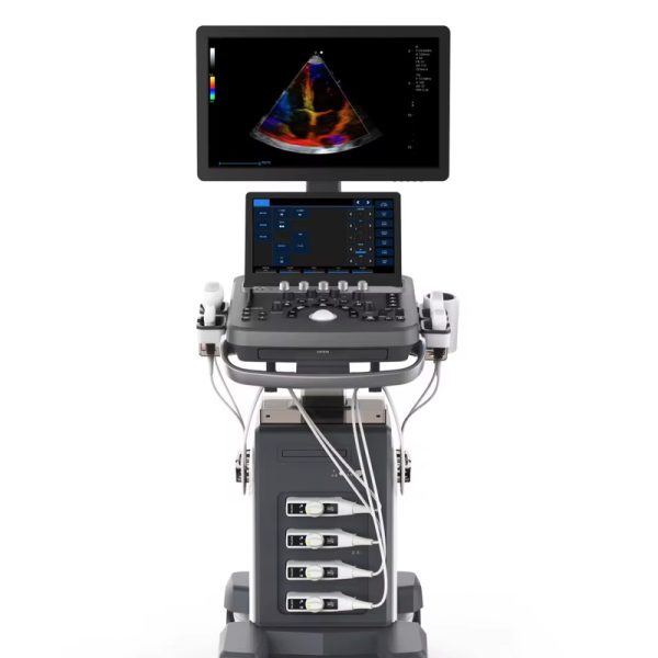 Máquina de ultrasonido Doppler a color AI de venta caliente en carro, sistema Doppler a color de libreta completamente digital para humanos MSLCU49
