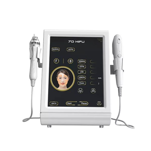 Máquina portátil de rejuvenecimiento de la piel con microaguja fraccional de RF HIFU 7D para eliminación de arrugas y tensado de la piel.