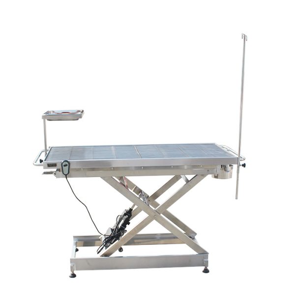 Mesa de operaciones veterinaria de acero inoxidable unipolar basculante para veterinaria mesa quirúrgica médica MSLCLW29