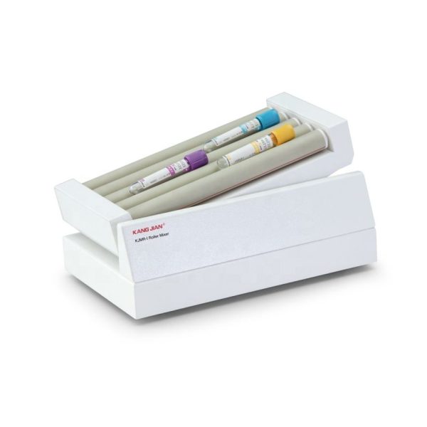 Mezclador de tubos de sangre digital para la mezcla de muestras de sangre y materiales adhesivos.
