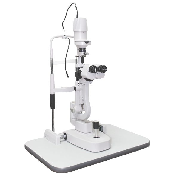Microscopio de lámpara de hendidura oftálmica de bajo costo, microscopio de lámpara de hendidura portátil de mano, microscopio de base de lámpara de hendidura MSLSL30.