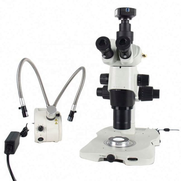 Microscopio estereoscópico médico con fluorescencia/campo oscuro, estéreo con cámara y fuente de luz MSLED2538.