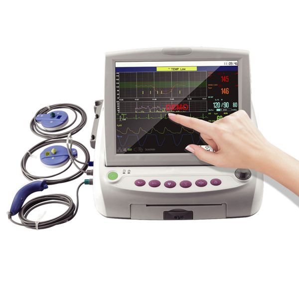 Monitor fetal de máquina CTG de pantalla a color de 12 pulgadas Monitor fetal de máquina CTG de frecuencia cardíaca del corazón del bebé Cardiotocógrafo Máquina CTG Monitor fetal MSLBD331