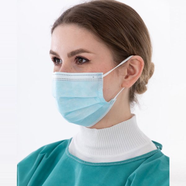 Muestra gratuita Suministro directo de fábrica Mascarilla médica fabricada en China Mascarillas 3 capas Mascarilla desechable con elástico Ce Productos de venta caliente