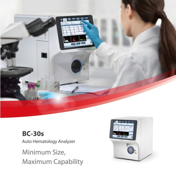 Analizador hematológico automatizado para el control de sangre Mindray BC 30s, instrumento de laboratorio clínico BC-30.
