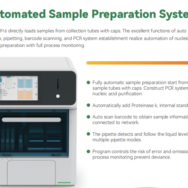 Nuevo y confiable sistema de preparación automática de muestras B.S.D.BBN916