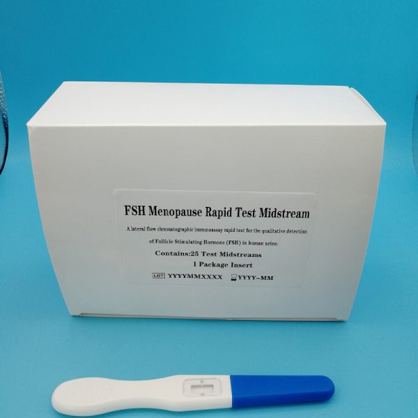 Tiras de prueba de menopausia FSH de alta precisión de un paso, casete de prueba FSH, prueba rápida de FSH Midstream Pen B.S.D.RDT060
