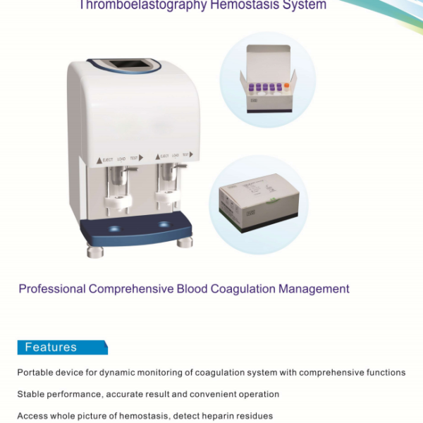 Analizador de hemostasia por tromboelastografía Tromboelastograma B.S.D.TL01