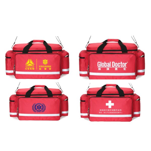 Kit de primeros auxilios personalizado de emergencia en bolsa blanda portátil para viajes de supervivencia médica.