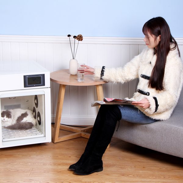 Máquina secadora de mascotas Máquina secadora de mascotas totalmente automática Gabinete secador de pelo para mascotas para perros y gatos con bajo ruido B.S.D.HGG24